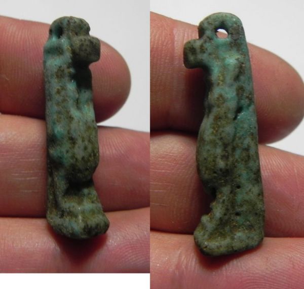 Picture of ANCIENT EGYPT - FAIENCE TAWERET AMULET . 600 - 300 B.C