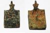 Picture of ANCIENT ABBASID . MAGICAL PENDANT. BRONZE TALISMAN (طلسم) AMULET.  10TH CENTURY A.D.  SUSPENSION LOOP INTACT
