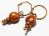 Picture of ANCIENT CANAANITE . PAIR OF GOLD EARRINGS. 1550 - 1200 B.C