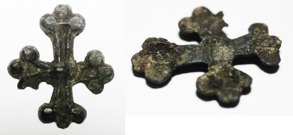 Picture of ANCIENT BYZANTINE BRONZE CROSS. 800 - 1000 A.D