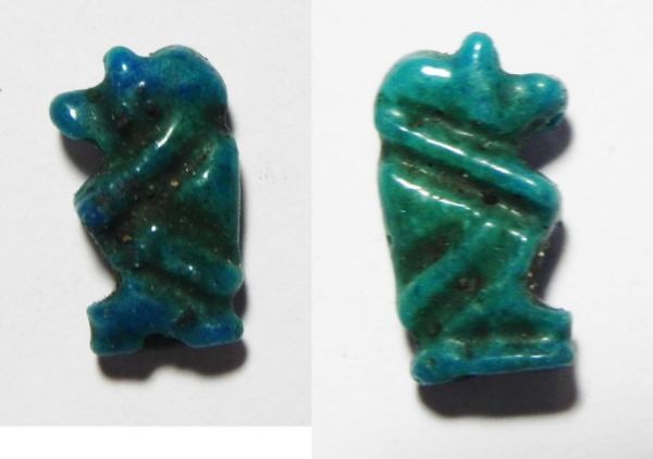 Picture of ANCIENT EGYPT - FAIENCE AMULET OF A BABOON. 1075 - 600 B.C