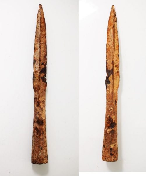 Picture of ANCIENT LURISTAN IRON LONG SPEAR HEAD. 1200 - 900 B.C.  EARLIEST IRON WEAPONS MADE.