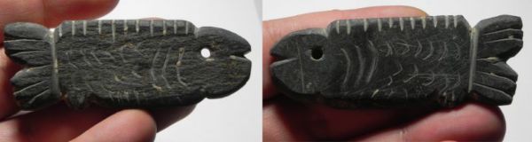 Picture of ANCIENT EGYPT , EARLY CHRISTIAN. BYZANTINE STONE FISH PENDANT