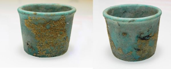 Picture of ANCIENT EGYPT. FAIENCE CUP . LATE PERIOD. 600 - 300 B.C