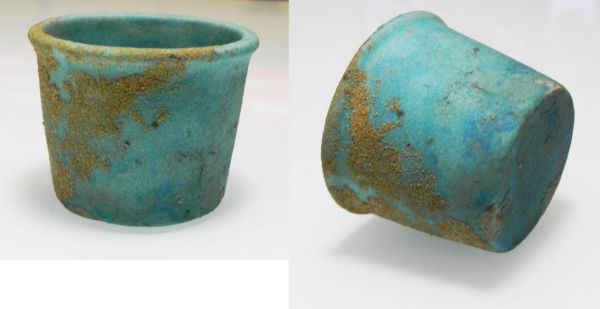 Picture of ANCIENT EGYPT. FAIENCE CUP . LATE PERIOD. 600 - 300 B.C