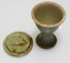 Picture of ANCIENT EGYPT. FAIENCE COSMETIC CUP WITH LID . LATE PERIOD. 600 -300 B.C