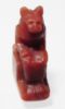 Picture of ANCIENT EGYPT, CARNELIAN AMULET OF BASTET.  NEW KINGDOM 1400 - 1200 B.C