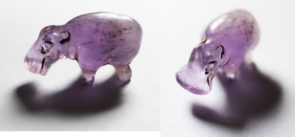 Picture of ANCIENT EGYPT , NEW KINGDOM AMETHYST HIPPOPOTAMUS. 1400 B.C