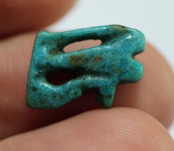 Picture of ANCIENT EGYPT.  FAIENCE EYE OF HORUS AMULET. 600 - 300 B.C