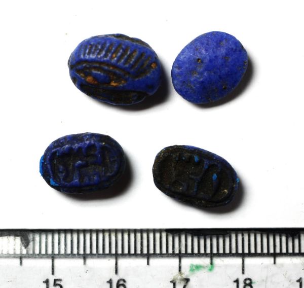 Picture of ANCIENT EGYPT.  NEW KINGDOM GLASS ITEMS 13TH CENT. B.C