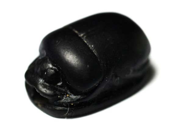 Picture of ANCIENT EGYPT.  NEW KINGDOM GLASS SCARAB. 1200 B.C