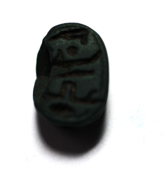 Picture of Ancient Egypt. New Kingdom. 1400 - 1200 B.C. EGYPTIAN BLUE  FAIENCE SCARAB