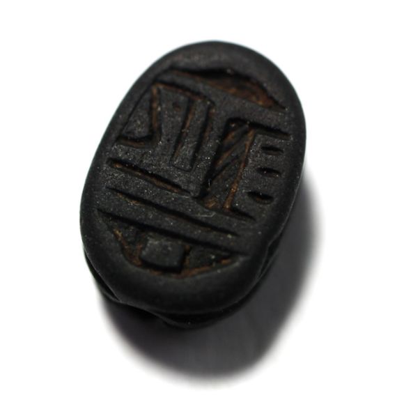 Picture of ANCIENT EGYPT. EGYPTIAN BLUE FAIENCE SCARAB. NEW KINGDOM . 1400 B.C 