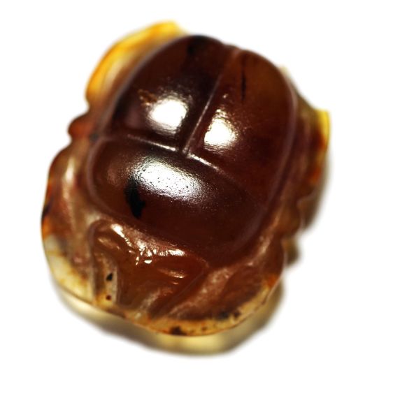 Picture of ANCIENT EGYPT. LARGE STONE BUTTON SCARAB. NEW KINGDOM. 1400 B.C