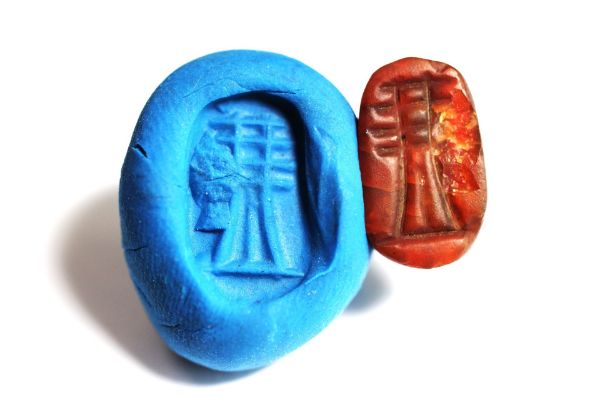Picture of ANCIENT EGYPT. NEW KINGDOM STONE SCARAB.  1300 B.C
