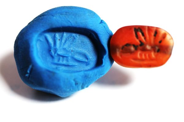 Picture of ANCIENT EGYPT. NEW KINGDOM STONE SCARAB.  1300 B.C