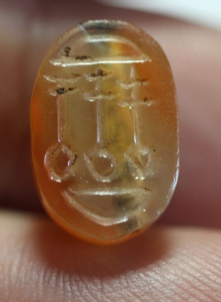 Picture of ANCIENT EGYPT. NEW KINGDOM. CARNELIAN SCARAB. 1250 B.C