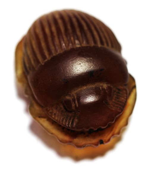 Picture of ANCIENT EGYPT. LARGE NEW KINGDOM STONE BUTTON SCARAB. 1250 B.C