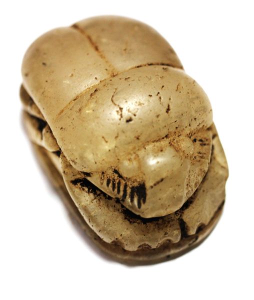 Picture of ANCIENT EGYPT. LARGE NEW KINGDOM ROCK CRYSTAL STONE HEART SCARAB. 1250 B.C