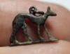 Picture of ANCIENT EGYPT. NEW KINGDOM ELECTRUM / SILVER JACKAL "ANUBIS" AMULET. 1250 B.C 