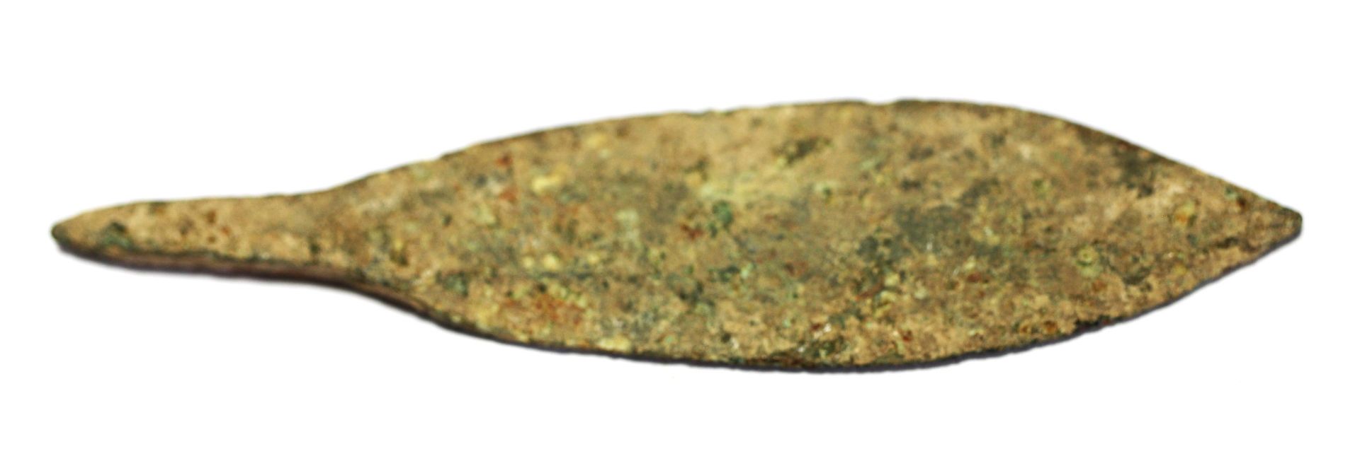 ANCIENT HOLY LAND. BRONZE ARROW HEAD. 1200 - 900 B.C CANAANITE