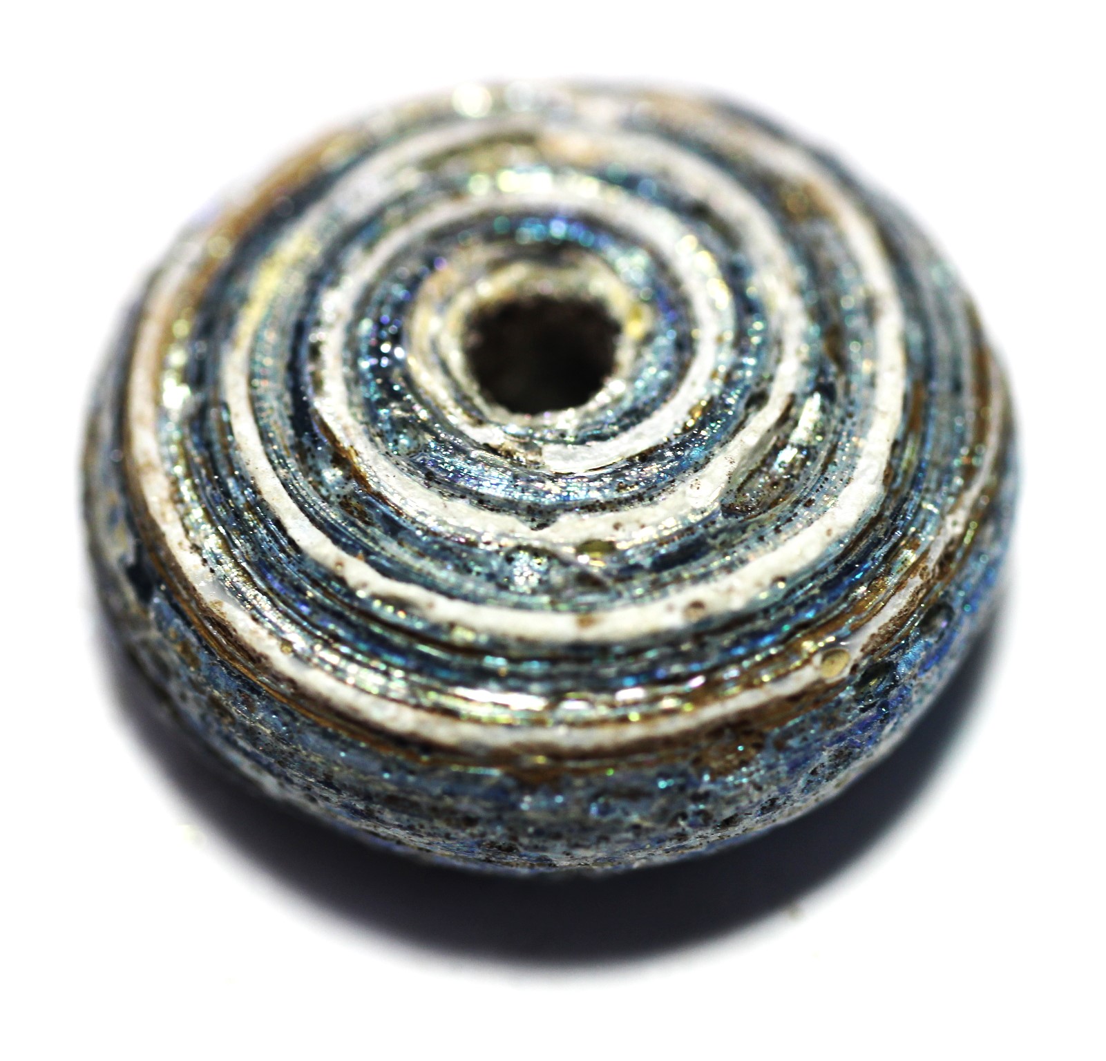 ANCIENT ROMAN BEAUTIFUL GLASS BUTTON. 200 A.D