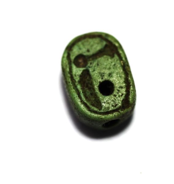 Picture of ANCIENT EGYPT.  NEW KINGDOM FAIENCE SCARAB. 1400 - 1200 B.C