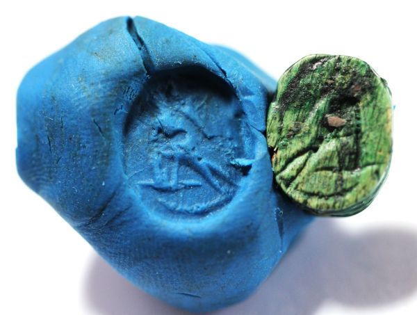 Picture of ANCIENT EGYPT , NEW KINGDOM STONE SCARAB. 1400 B.C