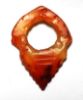 Picture of  ANCIENT EGYPT. CARNELIAN HEART AMULET. 1250 B.C  NEW KINGDOM. RARE SCHEMATIC TYPE