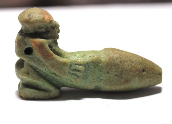 Picture of ANCIENT EGYPT. PTOLEMAIC. 300 B.C, EROTIC FAIENCE AMULET