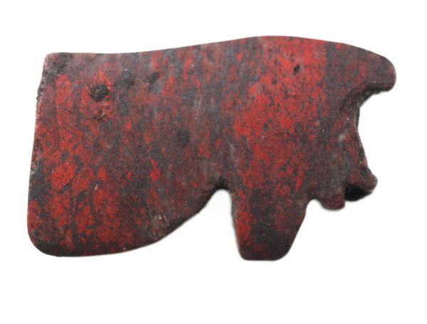 Picture of ANCIENT EGYPT. RED JASPER STONE EYE OF HORUS AMULET. 1250 B.C