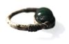 Picture of ANCIENT EGYPT.  SILVER & GREEN STONE SWIVLE RING. 1250 B.C