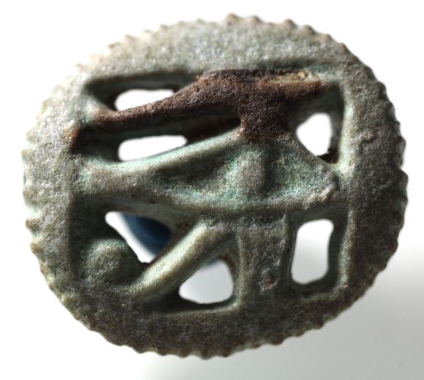 Picture of ANCIENT EGYPT. FAIENCE EYE OF HORUS.  600 - 300 B.C