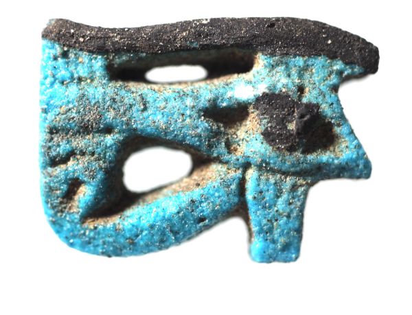 Picture of Ancient Egypt. FAIENCE EYE OF HORUS AMULET 600 - 300 B.C 
