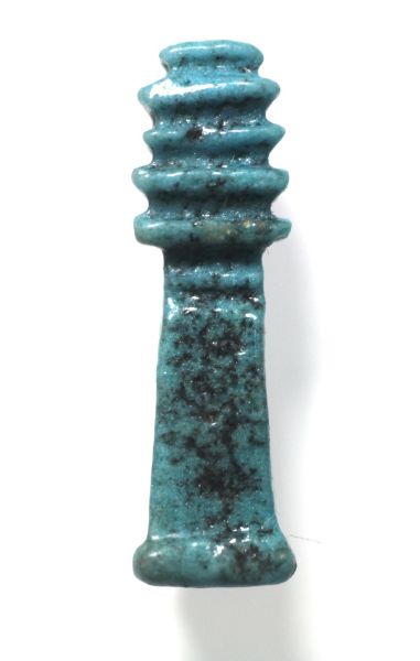Picture of ANCIENT EGYPT.  FAIENCE DJED PILLAR AMULET. 600 - 300 B.C
