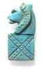 Picture of ANCIENT EGYPT FAIENCE LION HEADED AMULET. 600 - 300 B.C