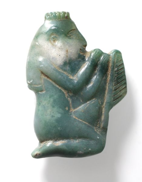 Picture of ANCIENT EGYPT STONE KNEELING FIGURE. 1250 B.C