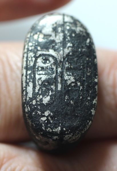 Picture of ANCIENT EGYPT.  LARGE SILVER RING. 1250 B.C. 19TH DYNASTY. NEW KINGDOM