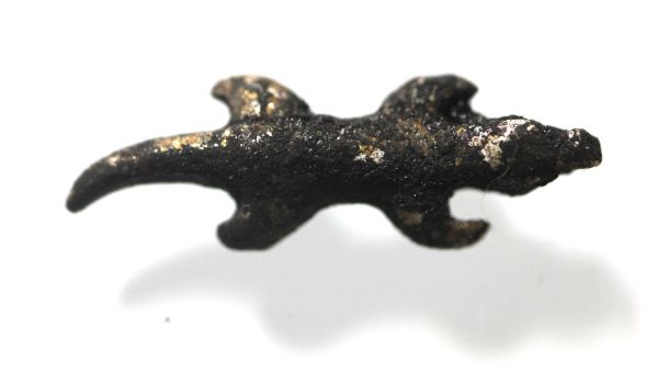 Picture of ANCIENT EGYPT. NEW KINGDOM  SILVER SOBEK (CROCODILE) AMULET. 1250 B.C 