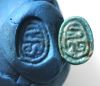 Picture of ANCIENT EGYPT. FAIENCE SCARAB. FISH SHAPED. NEW KINGDOM. 1400 - 1250 B.C
