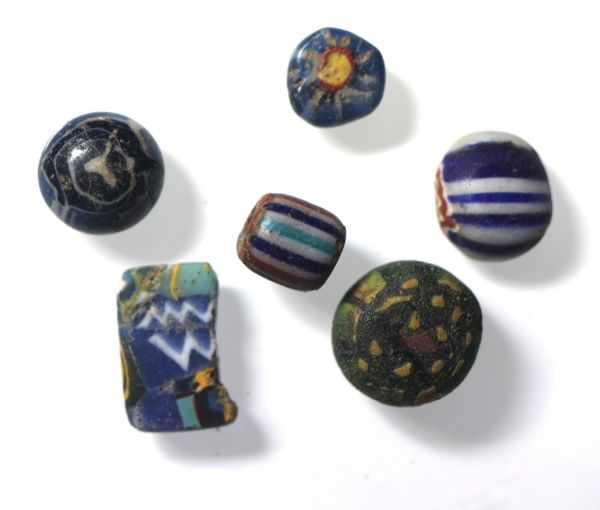 Picture of ANCIENT EGYPT. ROMAN MOSAIC BEADS & INLAYS. 200 - 400 A.D