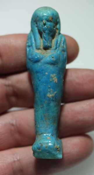 Picture of ANCIENT EGYPT. 26TH DYNASTY. FAIENCE USHABTI. 600 - 300 B.CSOLD