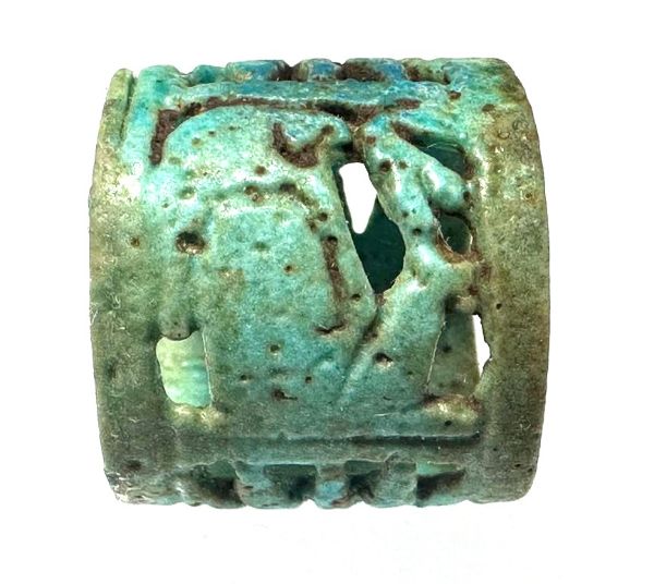 Picture of ANCIENT EGYPT. AMARNA FAIENCE HAIR RING. 1340 B.C . TIME OF KING TUTANKHAMUN