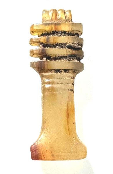 Picture of ANCIENT EGYPT. NEW KINGDOM AGATE DJED PILLAR AMULET. 1250 B.C 