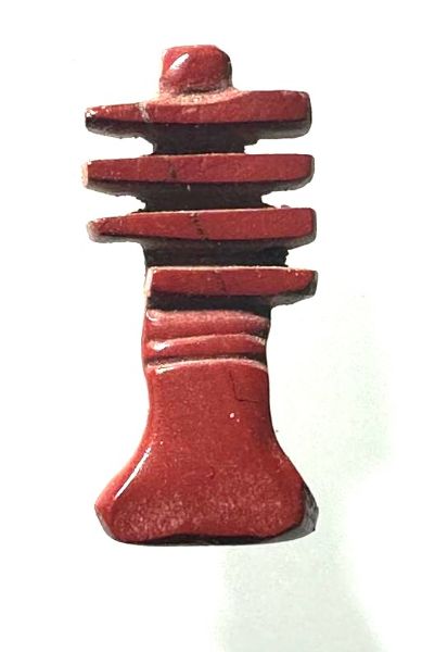 Picture of ANCIENT EGYPT. RED JASPER DEJED PILLAR AMULET. NEW KINGDOM. 1250 B.C