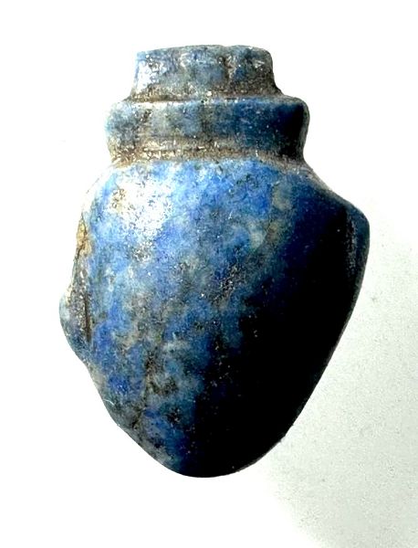 Picture of ANCIENT EGYPT. LAPIS LAZULI HEART AMULET . NEW KINGDOM. 1250 B.C