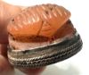 Picture of ANCIENT EGYPT. STONE & SILVER SCARAB PENDANT. 1479–1425 B.C. THUTMOSES III NAME