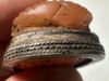 Picture of ANCIENT EGYPT. STONE & SILVER SCARAB PENDANT. 1479–1425 B.C. THUTMOSES III NAME