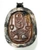 Picture of ANCIENT EGYPT. STONE & SILVER SCARAB PENDANT. 1479–1425 B.C. THUTMOSE III's  NAME