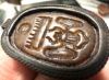 Picture of ANCIENT EGYPT. STONE & SILVER SCARAB PENDANT. 1479–1425 B.C. THUTMOSE III's  NAME
